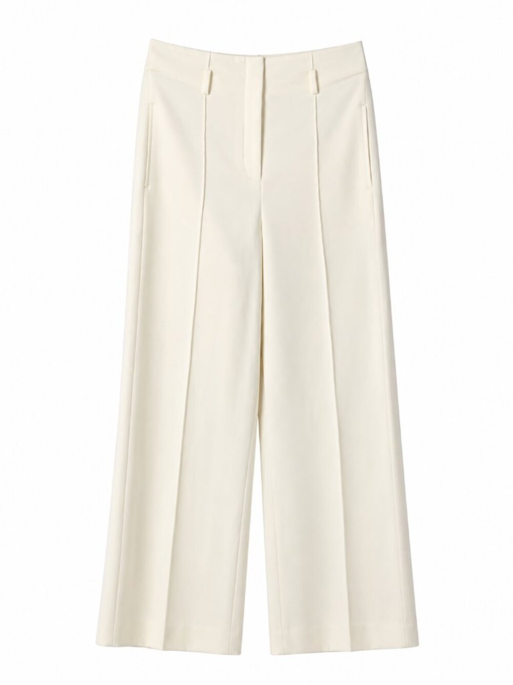 Robert Rodriguez Aaron Wide-Leg Pants White Size 8 High-Rise Belted Trousers